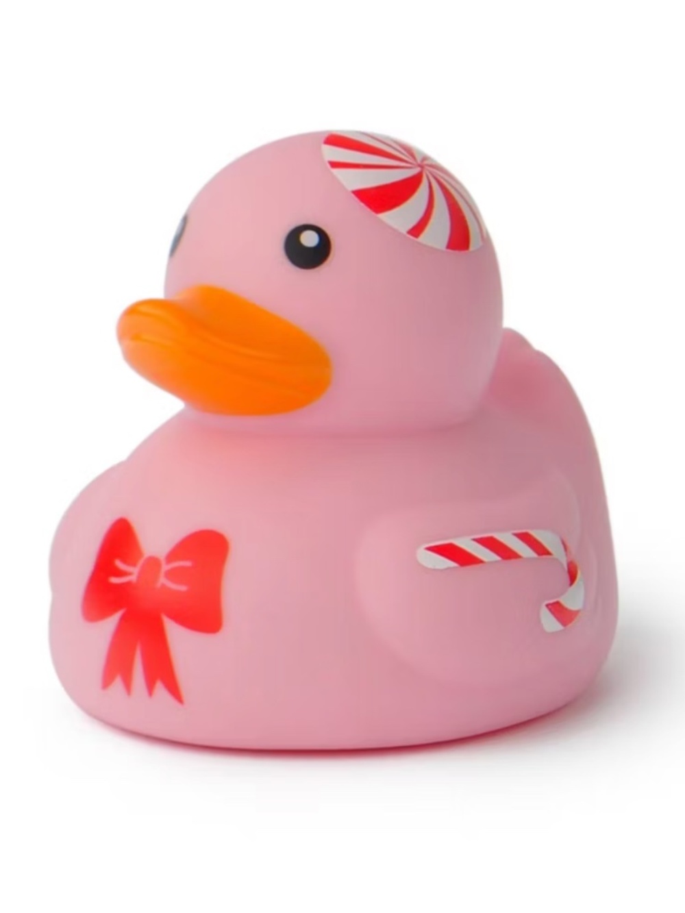 Pink Peppermint Candy Rubber Duck Small 2.5-3" Fun Decorative Holiday Party NEW